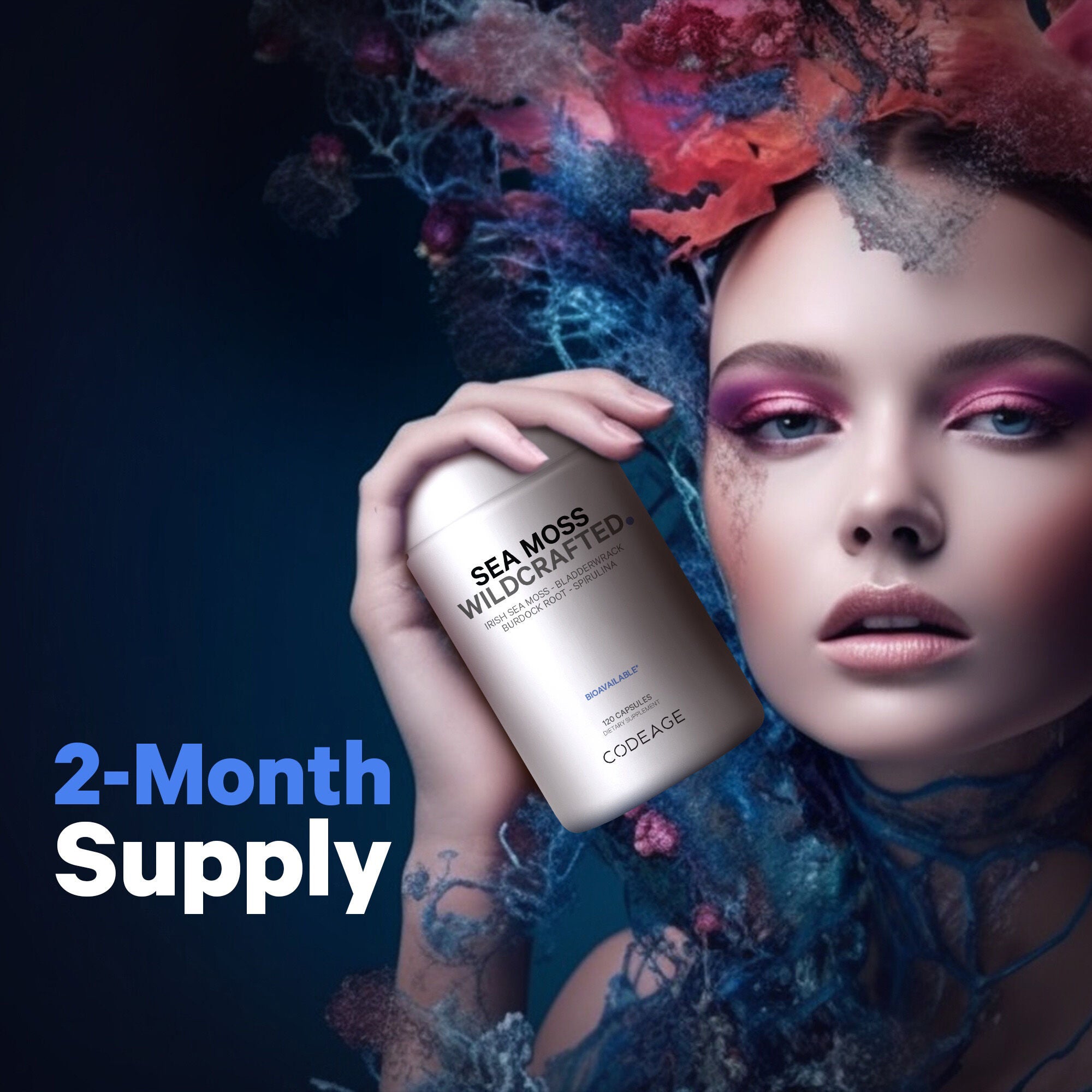 Wildcrafted Sea Moss - 120 Capsules (60 Servings)  | GNC